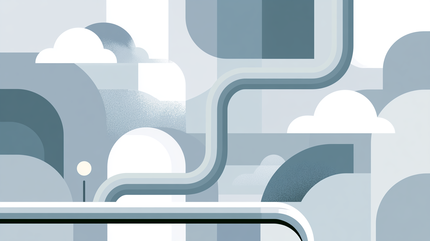 Blue, gray, and white abstract vector illustration